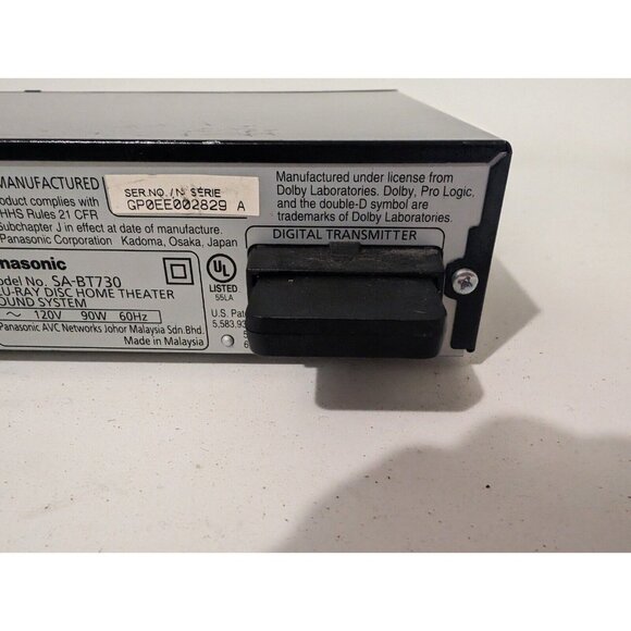 Panasonic SA-BT730 5.1 Home Theater System Blu-Ray / DVD Player No Remote *READ* - Picture 14 of 16